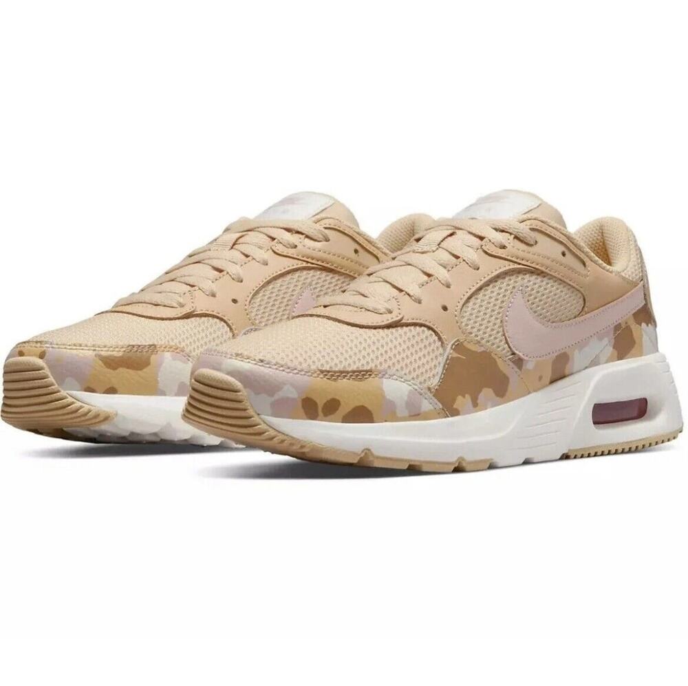 Nike Air Max SC Running Shoes Tan White Pink Brown Athleisure Active Size 7